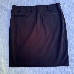 NWT Dana Buchman Signature Black Stretch Cotton Pencil Skirt - Size 16